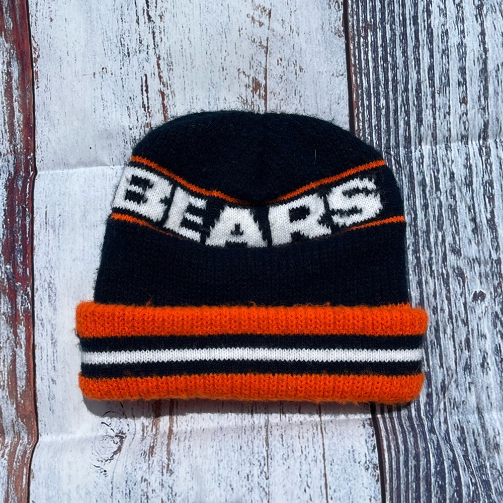 VINTAGE CHICAGO BEARS KNIT HAT CAP BEANIE ADULT BEAR LOGO Mike Ditka 80’s